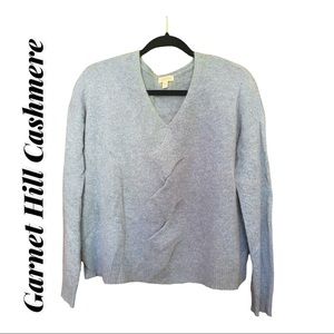 Garnet Hill Twist Front Cashmere Sweater